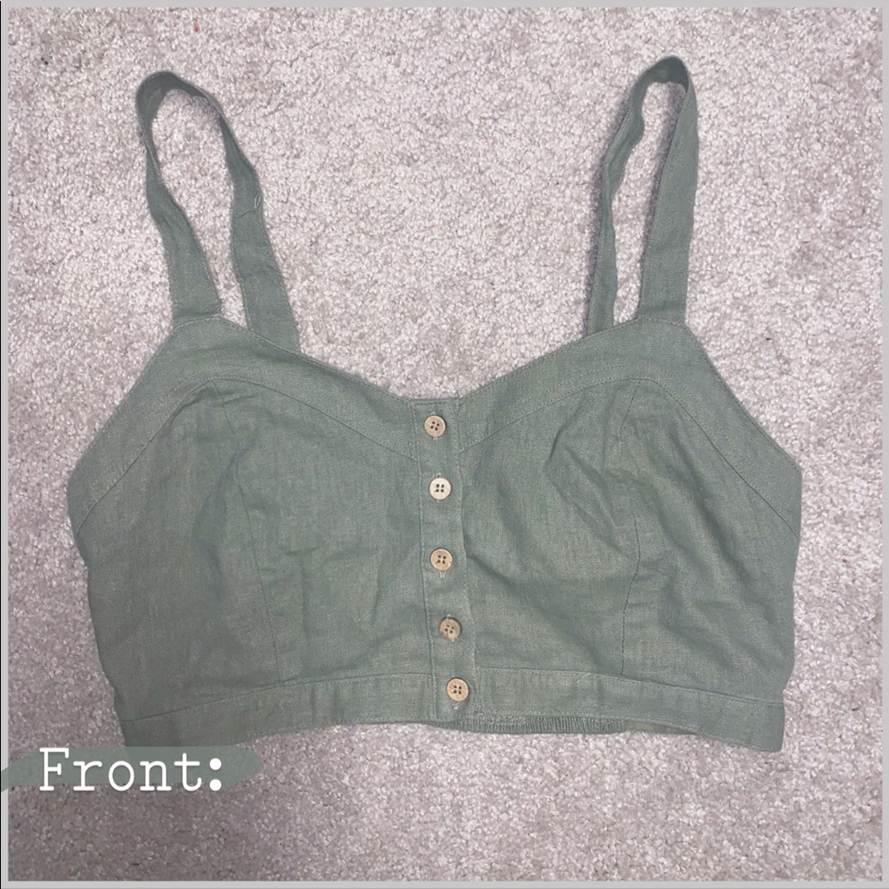 Button Up Crop Top